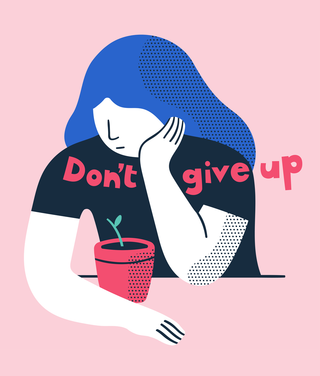 Illustrazione Don't give up © Silvia Bettini
