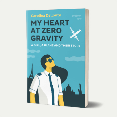 Illustrazione copertina per Il mio cuore a gravità zero di Carolina Dellonte edito da Cartabianca Publishing