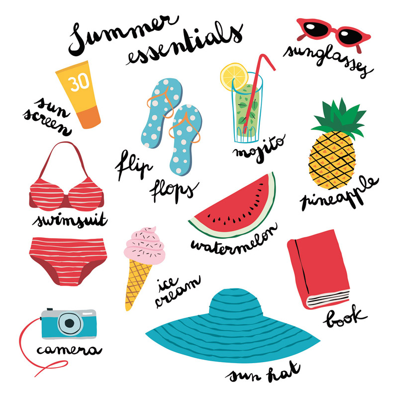 Illustrazione Summer essentials © Silvia Bettini