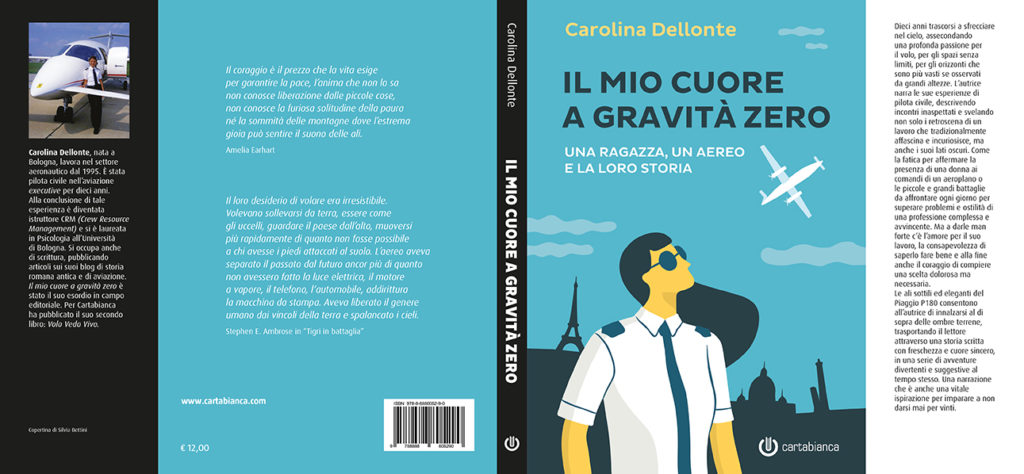 Illustrazione copertina per Il mio cuore a gravità zero di Carolina Dellonte edito da Cartabianca Publishing